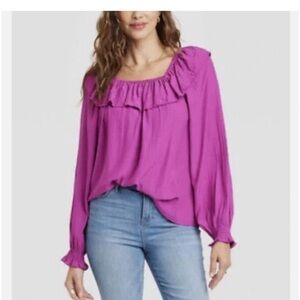 Knox Rose Women's Tops
Knox Rose Balloon Long
Sleeve Ruffle Top